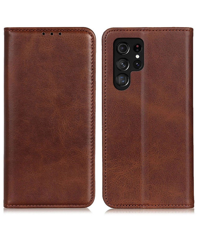 Housse Samsung Galaxy S24 Ultra Simone Flip simili cuir vieilli