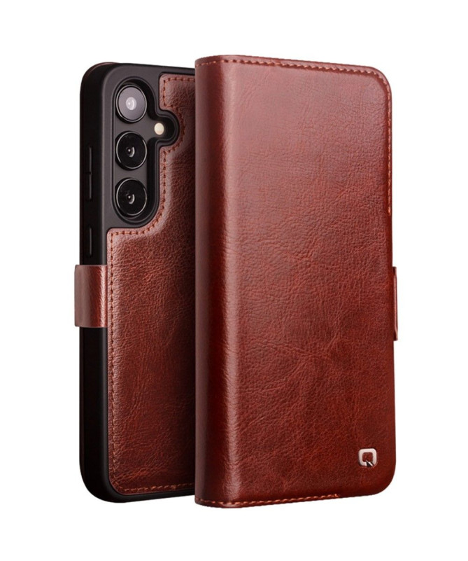 Étui Samsung Galaxy S24 cuir portefeuille QIALINO