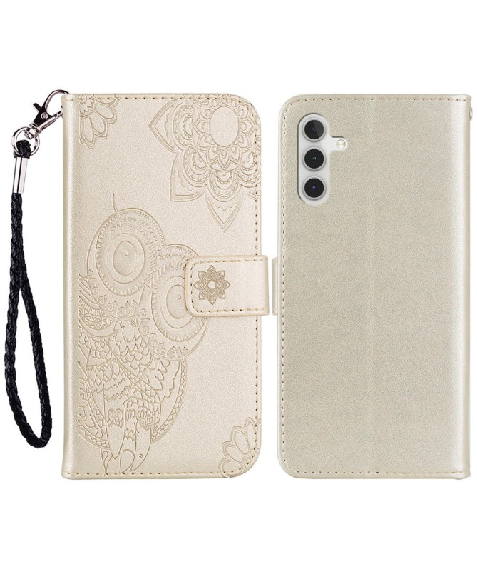 Housse Samsung Galaxy S24 Hibou et Fleur Gravé