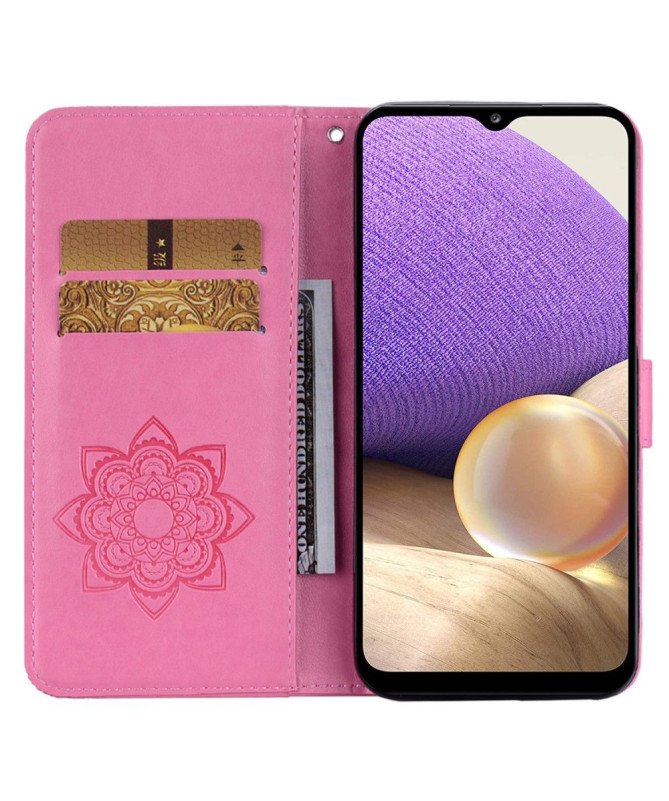 Housse Samsung Galaxy S23 FE Hibou et Fleur Gravé