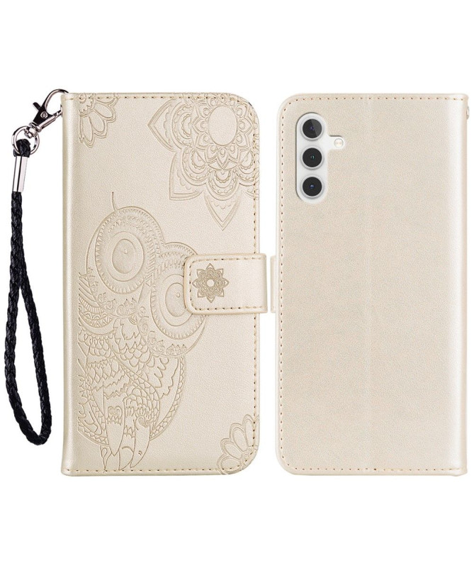 Housse Samsung Galaxy S23 FE Hibou et Fleur Gravé