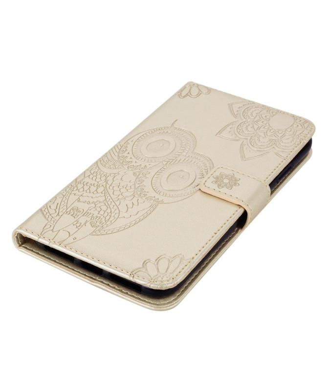 Housse Samsung Galaxy S23 FE Hibou et Fleur Gravé