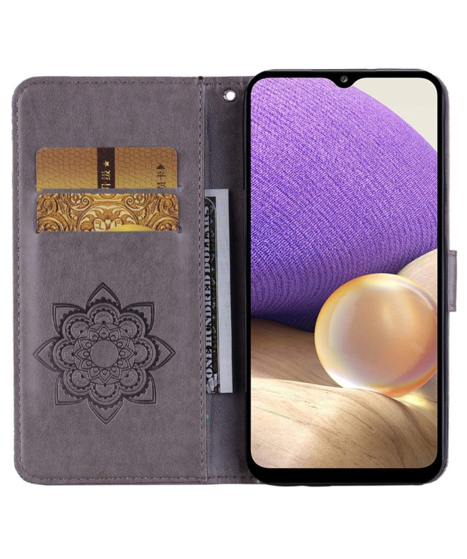 Housse Samsung Galaxy S23 FE Hibou et Fleur Gravé