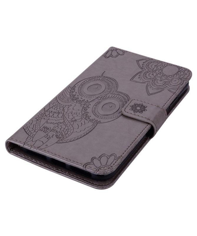 Housse Samsung Galaxy S23 FE Hibou et Fleur Gravé