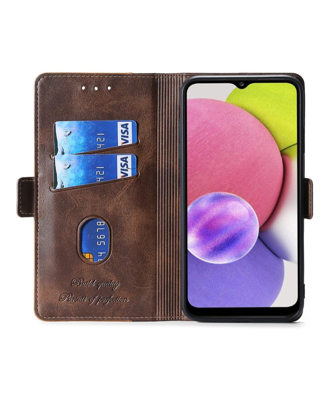 Housse Samsung Galaxy S24 Keyunfei simili cuir bicolore