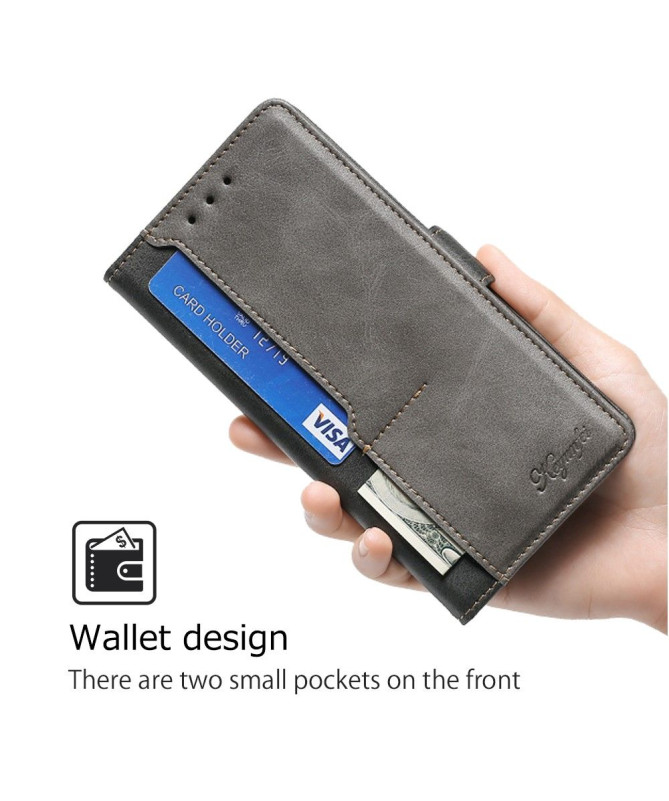 Housse Samsung Galaxy S24 Keyunfei simili cuir bicolore