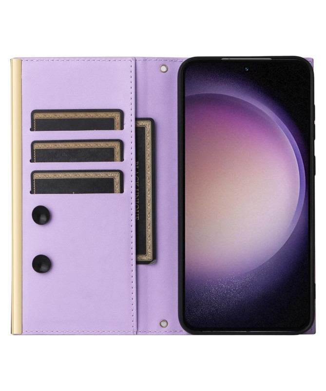 Étui Samsung Galaxy S23 Matelassé, Porte-Monnaie et Bandoulière