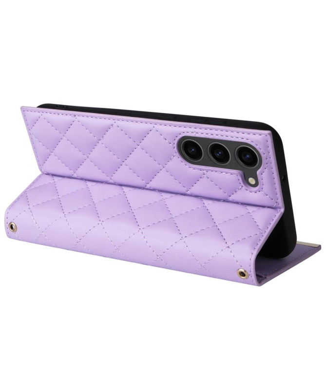 Étui Samsung Galaxy S23 Matelassé, Porte-Monnaie et Bandoulière