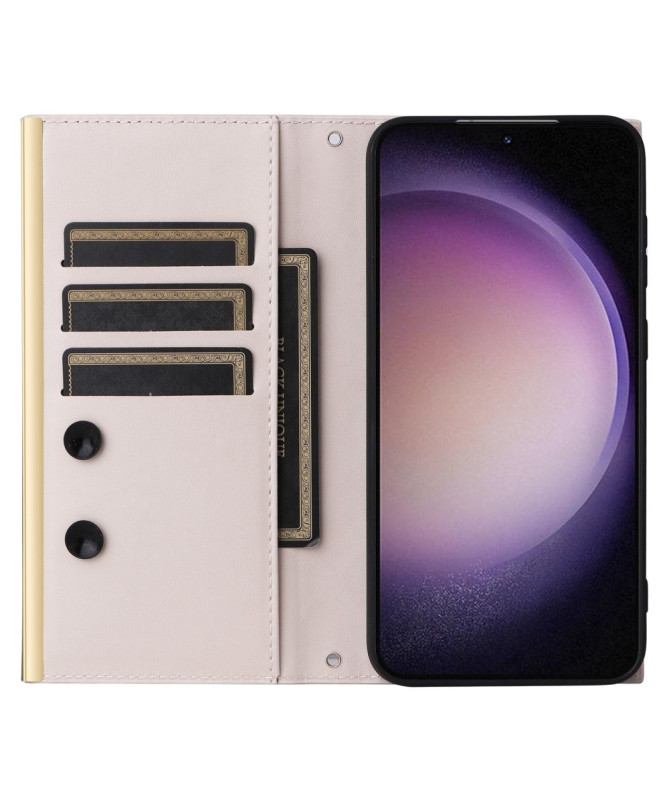 Étui Samsung Galaxy S23 Matelassé, Porte-Monnaie et Bandoulière