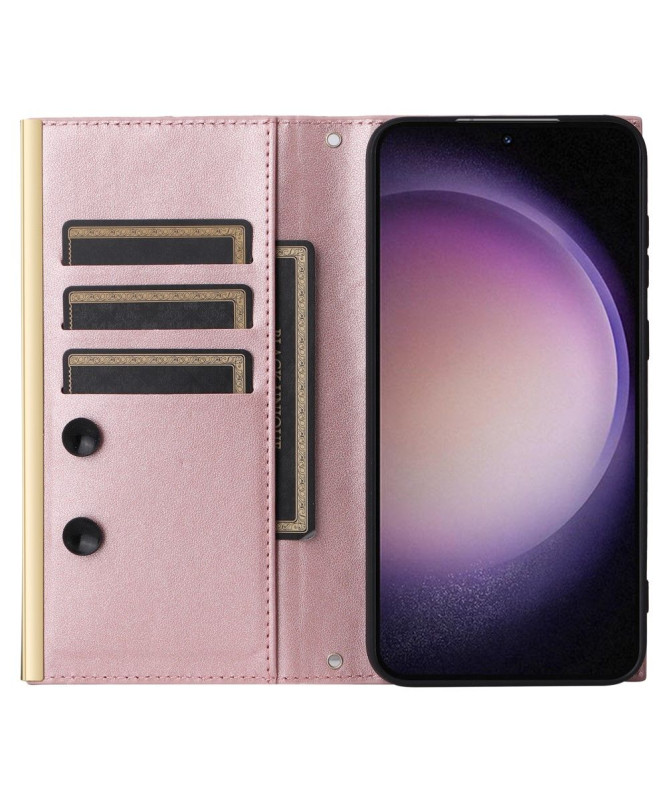 Étui Samsung Galaxy S23 Matelassé, Porte-Monnaie et Bandoulière