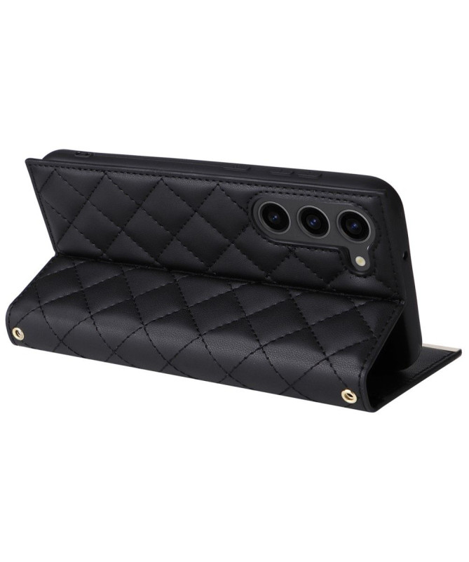 Étui Samsung Galaxy S23 Matelassé, Porte-Monnaie et Bandoulière