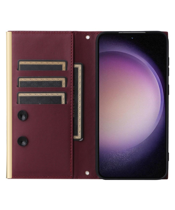 Étui Samsung Galaxy S23 Matelassé, Porte-Monnaie et Bandoulière