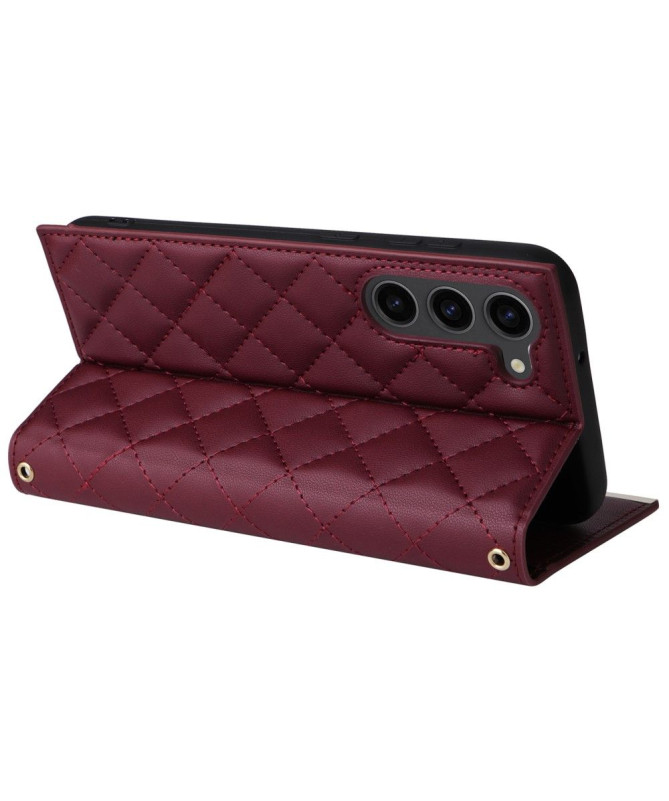Étui Samsung Galaxy S23 Matelassé, Porte-Monnaie et Bandoulière