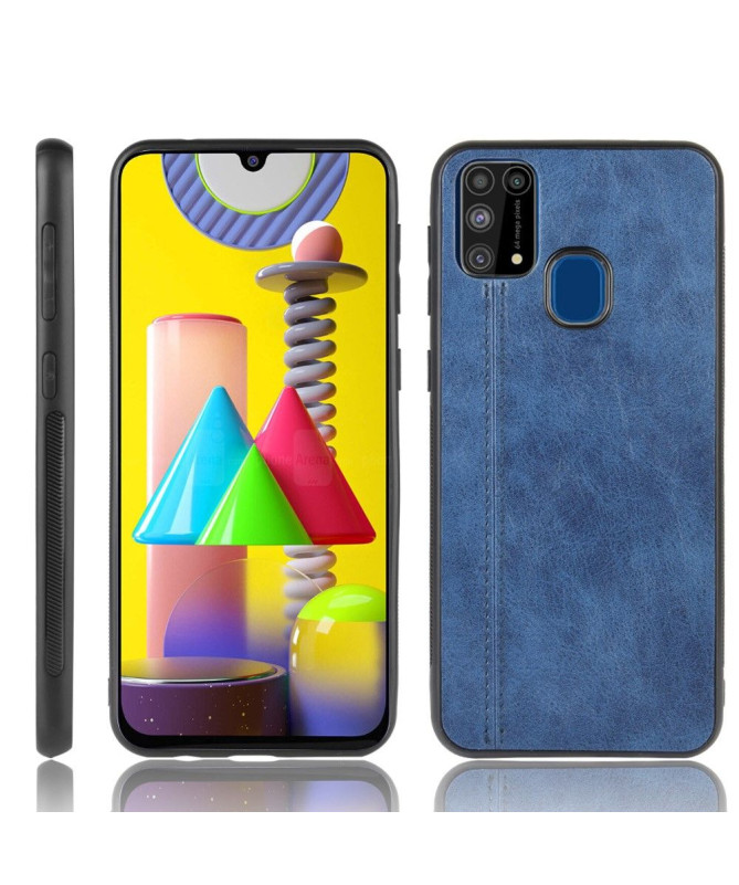 Coque Samsung Galaxy M31 Effet Cuir Coutures