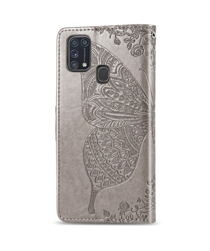 Housse Samsung Galaxy M31 Papillon Relief