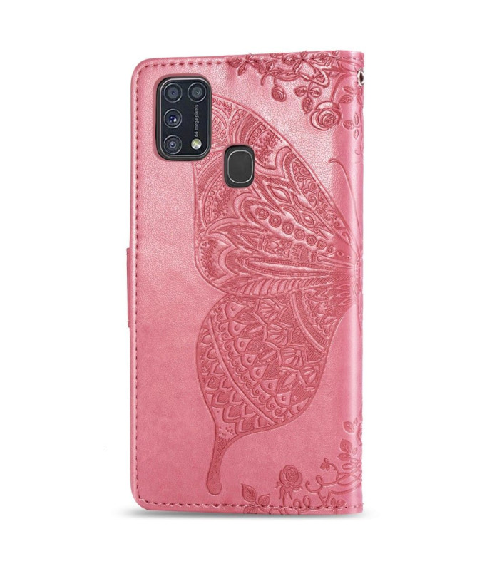 Housse Samsung Galaxy M31 Papillon Relief