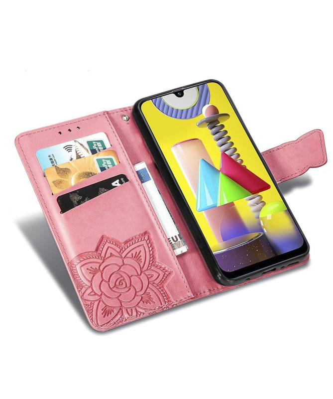 Housse Samsung Galaxy M31 Papillon Relief