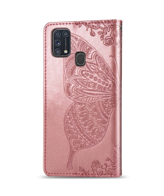 Housse Samsung Galaxy M31 Papillon Relief