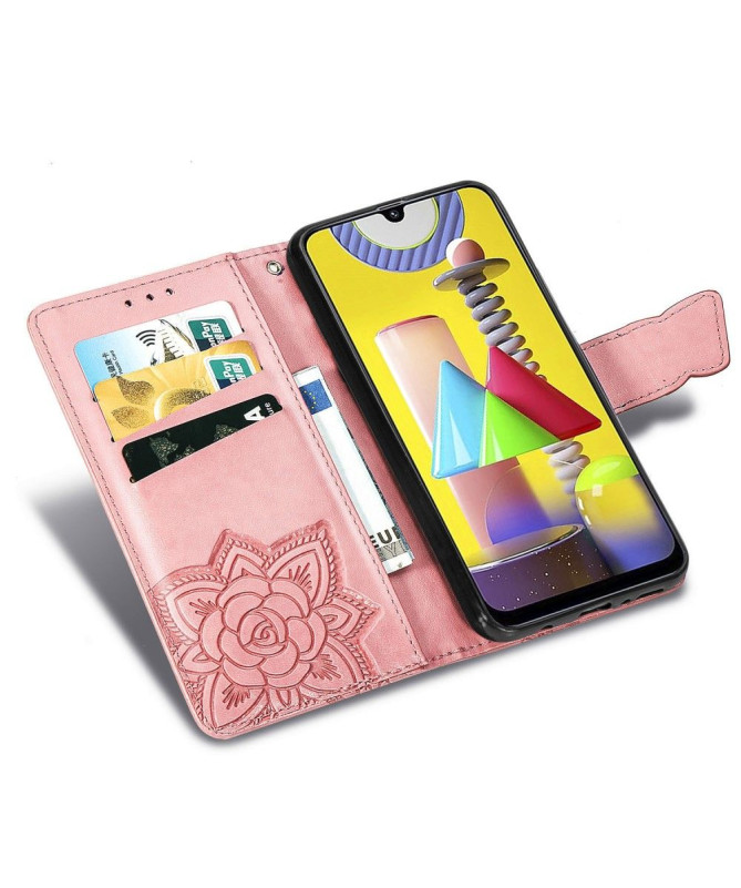 Housse Samsung Galaxy M31 Papillon Relief