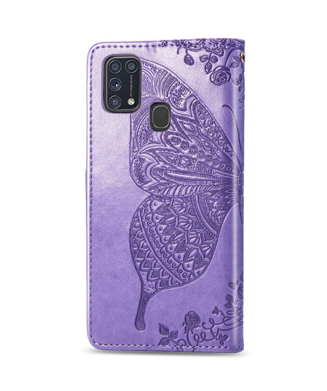 Housse Samsung Galaxy M31 Papillon Relief