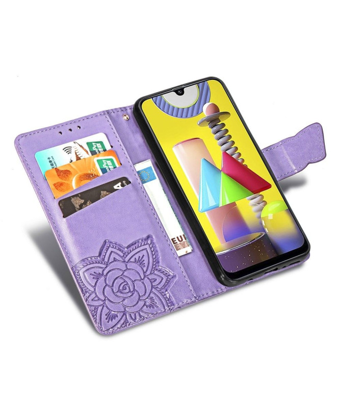 Housse Samsung Galaxy M31 Papillon Relief