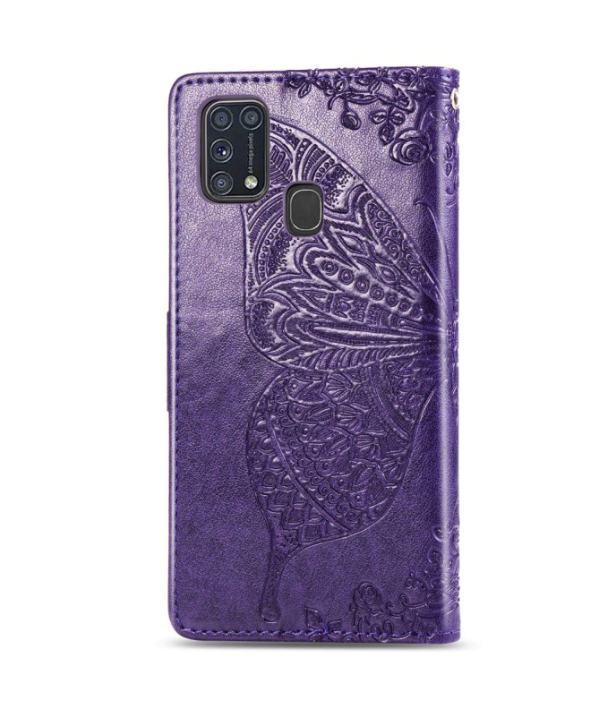 Housse Samsung Galaxy M31 Papillon Relief