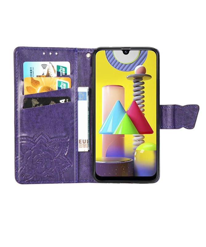 Housse Samsung Galaxy M31 Papillon Relief