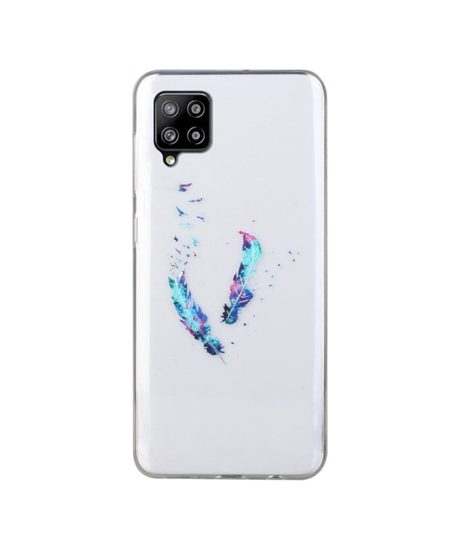 Coque Samsung Galaxy A12 / M12 plumes et oiseaux