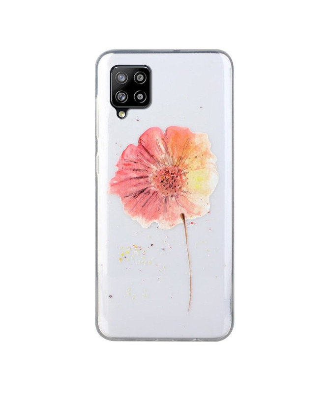 Coque Samsung Galaxy A12 / M12 fleur aquarelle