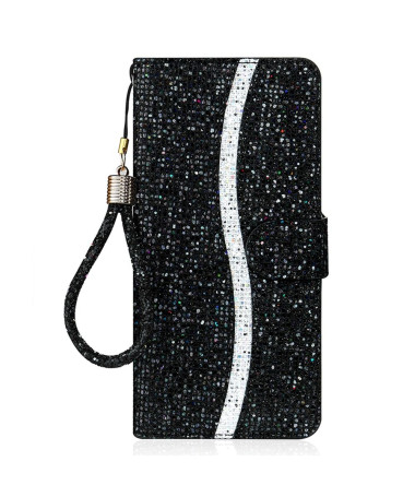 Housse Samsung Galaxy A12 / M12 Glitter Porte Cartes