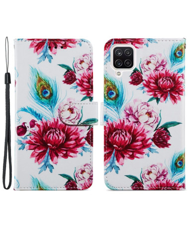 Housse Samsung Galaxy A12 / M12 Paon fleur