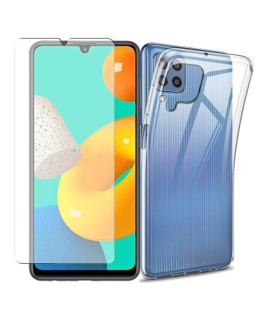 Samsung Galaxy M32 - Coque + protection d'écran en verre trempé