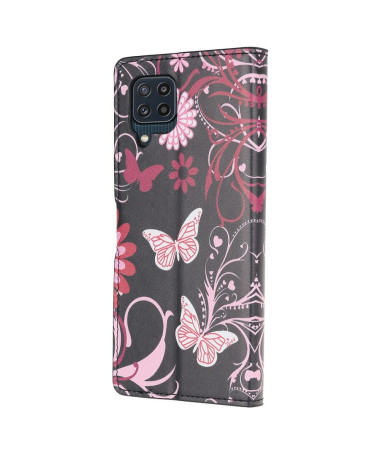 Housse Samsung Galaxy M32 papillons et fleurs