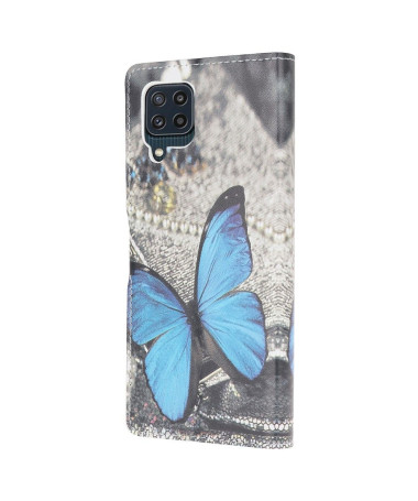 Housse Samsung Galaxy M32 Papillon Bleu