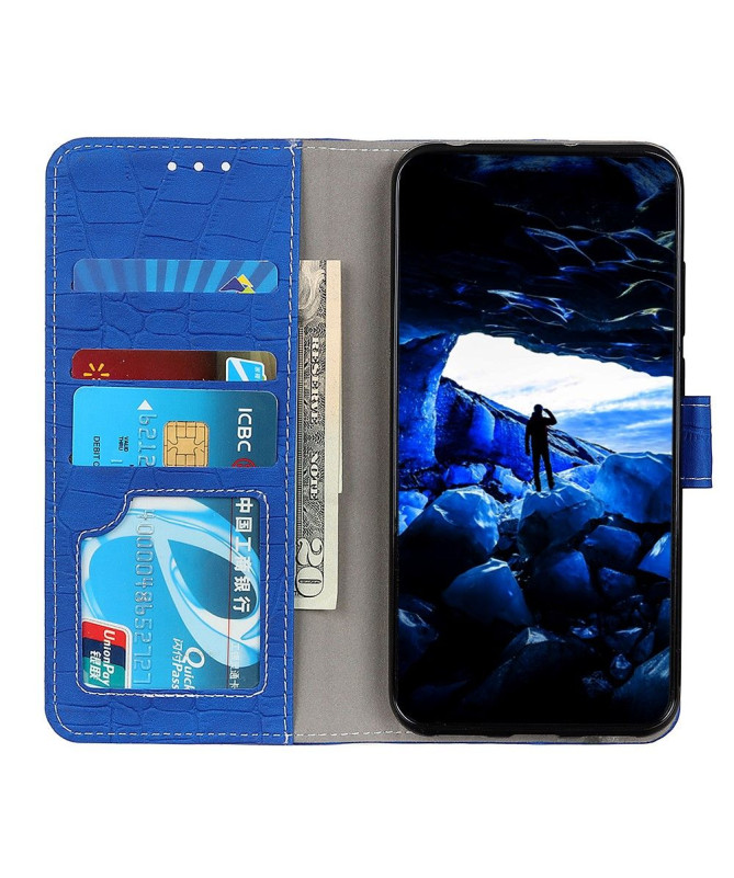 Housse Samsung Galaxy M32 Simili Cuir Aspect Croco