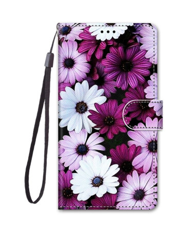 Housse Samsung Galaxy M52 5G marguerites colorées