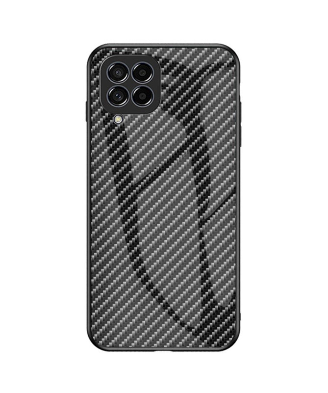 Coque Samsung Galaxy M33 5G style fibre carbone en verre trempé
