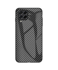Coque Samsung Galaxy M33 5G style fibre carbone en verre trempé