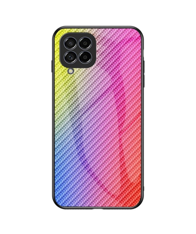 Coque Samsung Galaxy M33 5G style fibre carbone en verre trempé