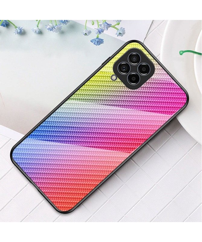 Coque Samsung Galaxy M33 5G style fibre carbone en verre trempé