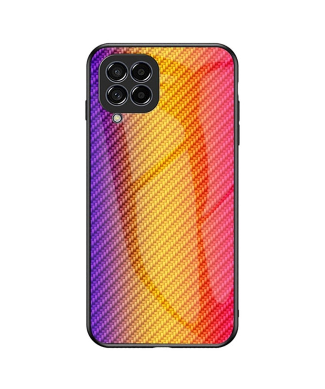 Coque Samsung Galaxy M33 5G style fibre carbone en verre trempé