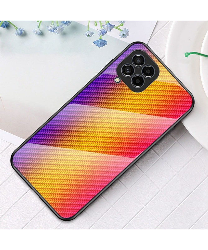 Coque Samsung Galaxy M33 5G style fibre carbone en verre trempé