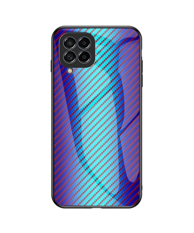 Coque Samsung Galaxy M33 5G style fibre carbone en verre trempé
