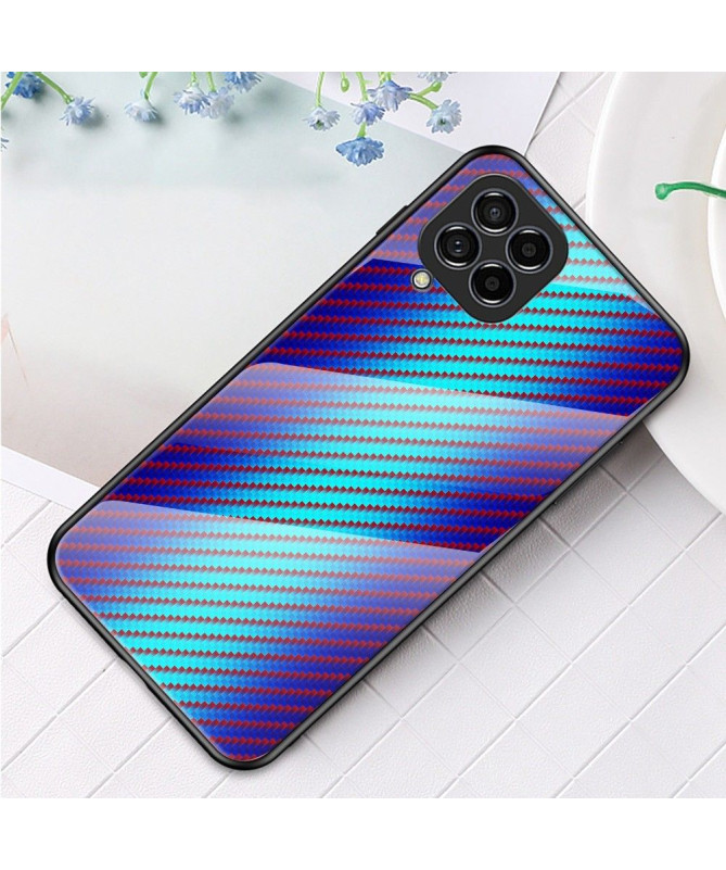 Coque Samsung Galaxy M33 5G style fibre carbone en verre trempé