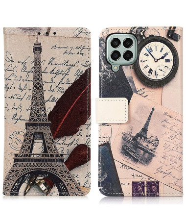 Housse Samsung Galaxy M33 5G Tour Eiffel et lettre