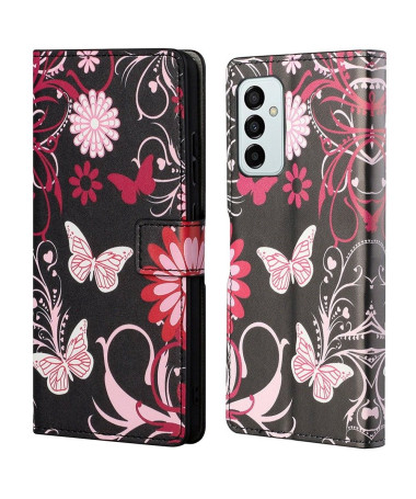 Housse Samsung Galaxy M23 5G Papillons et fleurs