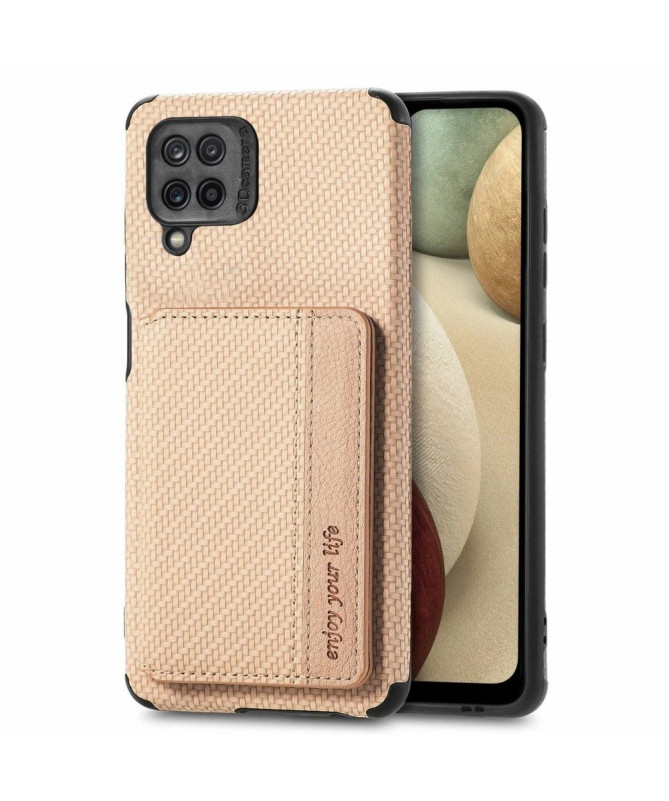 Coque Samsung Galaxy M33 5G Fibre Carbone Porte Cartes Fonction Support