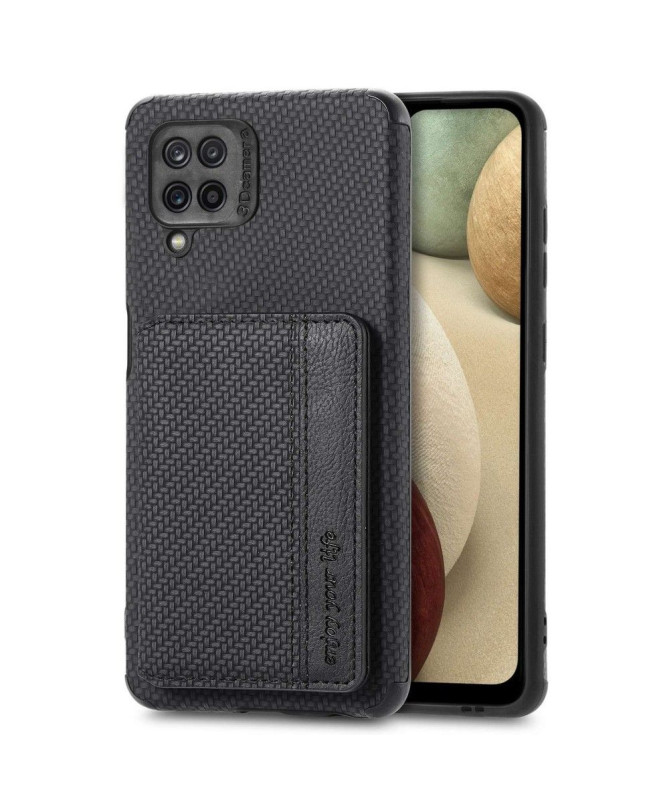 Coque Samsung Galaxy M33 5G Fibre Carbone Porte Cartes Fonction Support