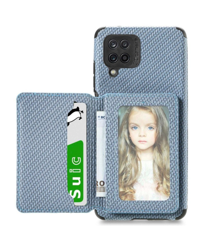 Coque Samsung Galaxy M33 5G Fibre Carbone Porte Cartes Fonction Support