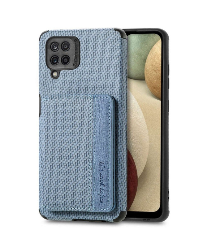 Coque Samsung Galaxy M33 5G Fibre Carbone Porte Cartes Fonction Support